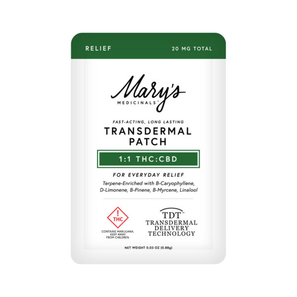 1:1 CBD: THC Transdermal Patch For Sale 1:1 CBD: THC Transdermal Patch For Sale 20 mg